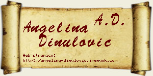Angelina Dinulović vizit kartica